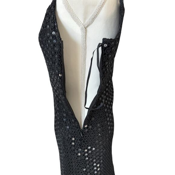 MM COUTURE by Miss Me Crochet Sequin Dress Size M Crochet Lace Maximalism - Picture 7 of 10